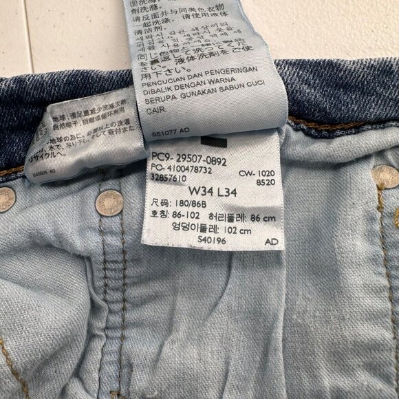 Levis Mens 502 Regular Taper Jeans W32 L31 Blue Denim Classic Vintage Relaxed - Picture 5 of 11